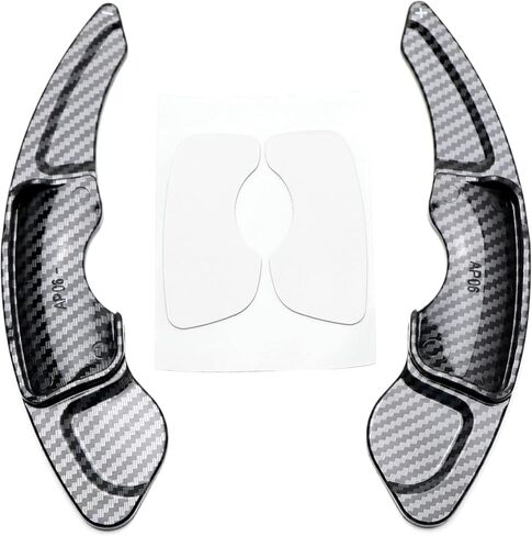 iJDMTOY Twill-Weave Carbon Fiber Pattern Style Larger Paddle Shifter Extensions Compatible with Lexus IS250 IS300 IS350 RC300 RC350 NX200t NX300 CT200h, etc in Saudi Arabia