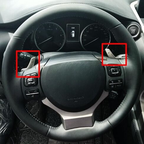 iJDMTOY Twill-Weave Carbon Fiber Pattern Style Larger Paddle Shifter Extensions Compatible with Lexus IS250 IS300 IS350 RC300 RC350 NX200t NX300 CT200h, etc in Saudi Arabia