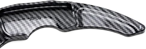 iJDMTOY Twill-Weave Carbon Fiber Pattern Style Larger Paddle Shifter Extensions Compatible with Lexus IS250 IS300 IS350 RC300 RC350 NX200t NX300 CT200h, etc in Saudi Arabia