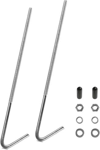Battery Hold Down Bracket,18-8 Stainless Steel J Hook Battery Hold Down Bolts,Universal J Bolt Battery Hold Down Kit for Hold Down and Secure the Battery of Car Truck SUV Battery (10inch) in Saudi Arabia