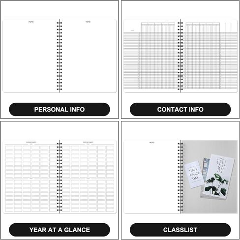 4 Pack Class Record Book for 10 Weeks, 35 Names, 8.5" x 11" Teacher Grade Book Attendance Book for Teachers Elementary Middle School Classroom(Black) in Saudi Arabia