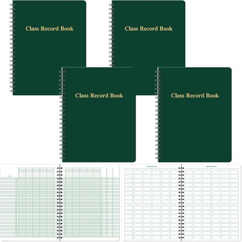 4 Pack Class Record Book for 10 Weeks, 35 Names, 8.5" x 11" Teacher Grade Book Attendance Book for Teachers Elementary Middle School Classroom(Black) in Saudi Arabia