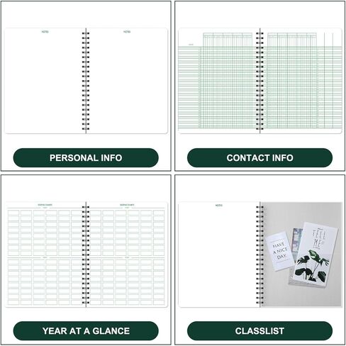 4 Pack Class Record Book for 10 Weeks, 35 Names, 8.5" x 11" Teacher Grade Book Attendance Book for Teachers Elementary Middle School Classroom(Black) in Saudi Arabia