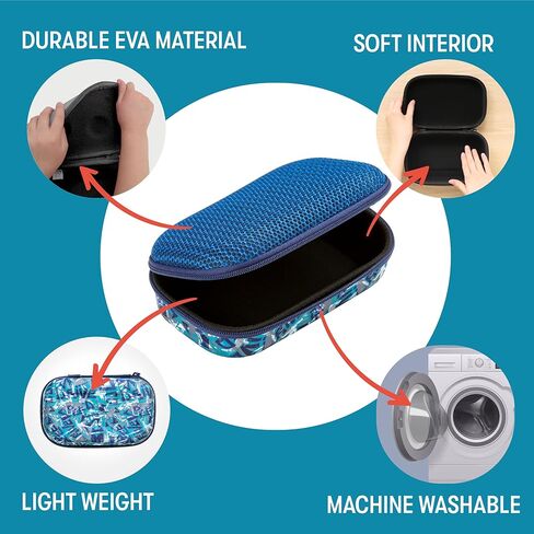 علبة أقلام رصاص شبكية من ZIPIT | مقلمة للمدرسة | حقيبة منظم للأقلام | حافظة أقلام سعة كبيرة للأولاد (أزرق) in Kuwait