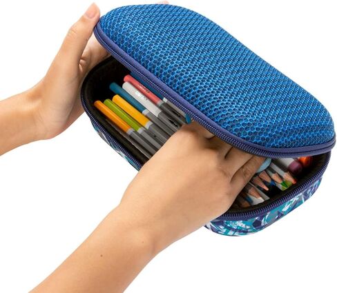 علبة أقلام رصاص شبكية من ZIPIT | مقلمة للمدرسة | حقيبة منظم للأقلام | حافظة أقلام سعة كبيرة للأولاد (أزرق) in Kuwait