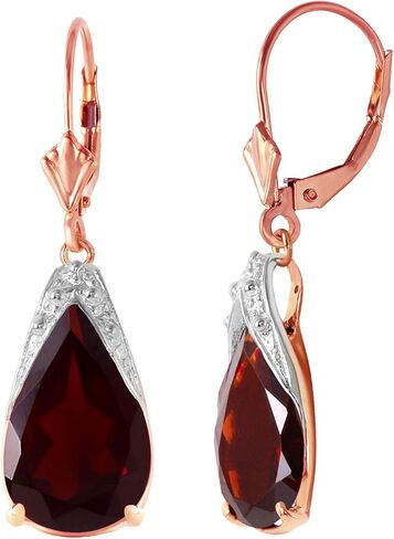 أقراط Galaxy Gold GG 10 قيراط من الذهب الوردي عيار 14 قيراط من العقيق الطبيعي in Kuwait