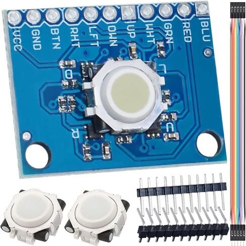 مستشعر عصا التحكم BlackBerry Trackball Breakout Board ICSH044A وحدة كرة التتبع 360 درجة 2.5 فولت ~ 5.25 فولت مستشعرات تأثير القاعة مع كابل توصيل قطع غيار كرة التتبع، لاردوينو in Saudi Arabia