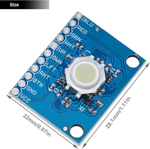 مستشعر عصا التحكم BlackBerry Trackball Breakout Board ICSH044A وحدة كرة التتبع 360 درجة 2.5 فولت ~ 5.25 فولت مستشعرات تأثير القاعة مع كابل توصيل قطع غيار كرة التتبع، لاردوينو in Saudi Arabia