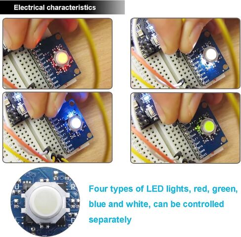 مستشعر عصا التحكم BlackBerry Trackball Breakout Board ICSH044A وحدة كرة التتبع 360 درجة 2.5 فولت ~ 5.25 فولت مستشعرات تأثير القاعة مع كابل توصيل قطع غيار كرة التتبع، لاردوينو in Saudi Arabia