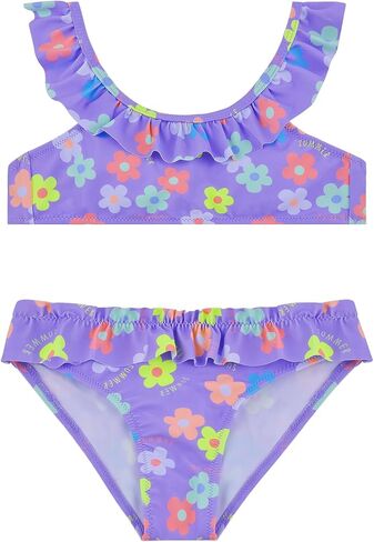 Girls Swimming Costume Two Pieces Ruffle Swimwear Beachwear for Toddlers 2-10 Years in Saudi Arabia