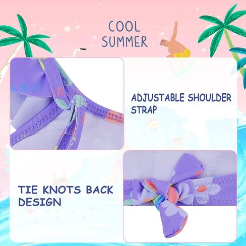 Girls Swimming Costume Two Pieces Ruffle Swimwear Beachwear for Toddlers 2-10 Years in Saudi Arabia