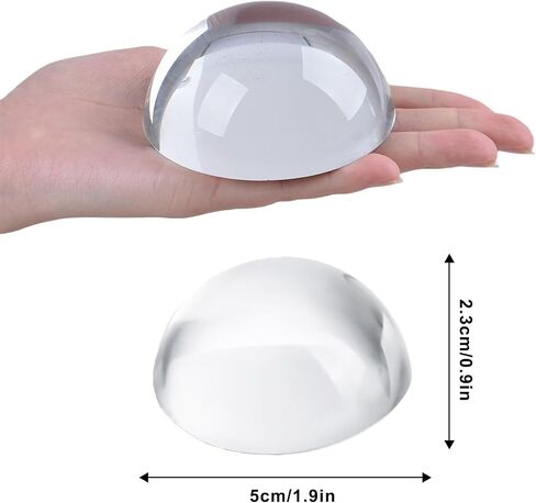 4Pcs Crystal Dome Paperweight and Crystal Magnifier,1.9 inch Diameter for Home Decor, Physics Classroom in Saudi Arabia