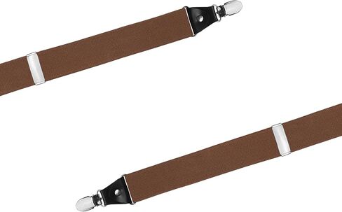 1.4" Y Back Mens Brace Suspenders with adjustable elastic webbing, Suspenders for adult, 4 Strong Metal clips in Saudi Arabia