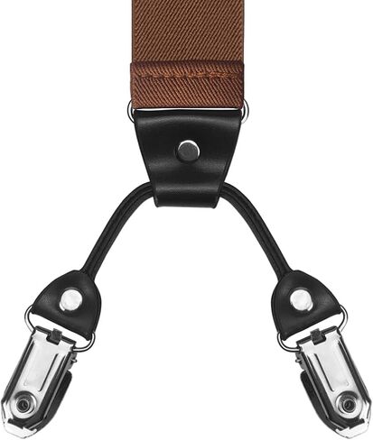1.4" Y Back Mens Brace Suspenders with adjustable elastic webbing, Suspenders for adult, 4 Strong Metal clips in Saudi Arabia