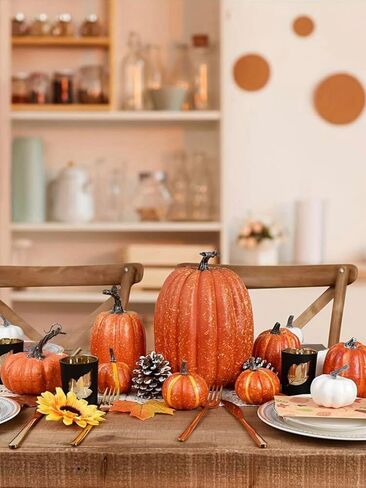 4pcs Assorted Faux Rustic Decorative Foam Halloween Pumpkins in Saudi Arabia