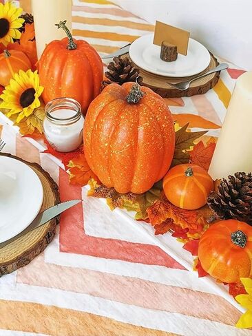 4pcs Assorted Faux Rustic Decorative Foam Halloween Pumpkins in Saudi Arabia