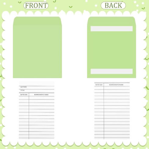 200 Pcs Library Pocket Envelopes and Books Cards Include 100 Self Adhesive Pocket Envelopes and 100 Check out Cards Library Supplies(Colorful Envelop, White Card) in Saudi Arabia