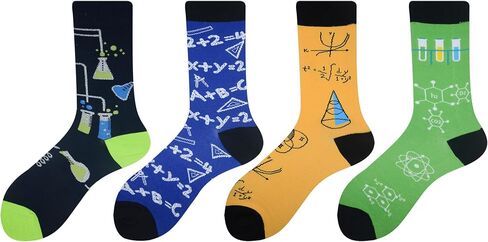 Men's 2/4 Packs Fun Crazy Novelty Dress Crew Socks in Saudi Arabia