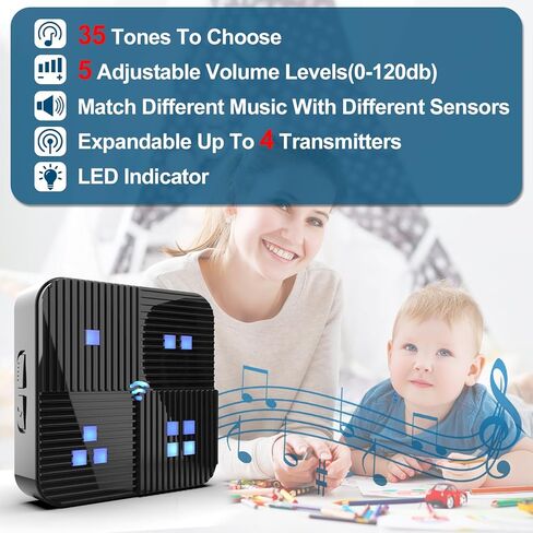 إنذار ChunHee للممر، جهاز استشعار الحركة اللاسلكي، إنذار خارجي داخلي، كاشف مقاوم للطقس، نظام تنبيه أمني، مراقب 800 قدم، حماية طويلة المدى خارج/داخل الممتلكات - جهاز استقبال واحد ومستشعر واحد in Kuwait