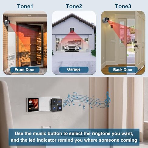 إنذار ChunHee للممر، جهاز استشعار الحركة اللاسلكي، إنذار خارجي داخلي، كاشف مقاوم للطقس، نظام تنبيه أمني، مراقب 800 قدم، حماية طويلة المدى خارج/داخل الممتلكات - جهاز استقبال واحد ومستشعر واحد in Kuwait