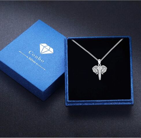 الفيل 925 الفضة الاسترليني قلادة قلادة القلائد الحيوان للرجال النساء عشاق المجوهرات لعيد الميلاد عيد الميلاد الذكرى السنوية in Kuwait