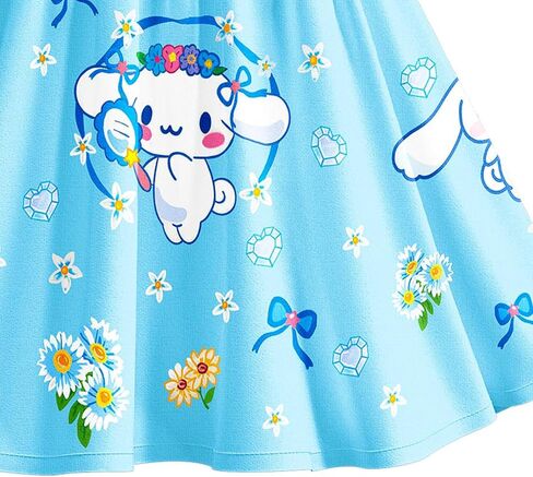 VLEHU Princess Dress Toddler Ruffle Sleeve Dress Cartoon Anime Casual Clothes for Girls Home Party Play Wear in Saudi Arabia