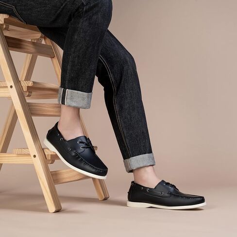 أحذية Vostey الرجالية على شكل قارب كاجوال سهلة الارتداء بدون كعب لدعم قوس القدم للرجال in Kuwait