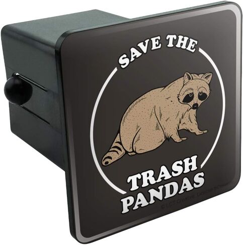 GRAPHICS & MORE Save The Trash Pandas Raccoons Funny Humor Tow Trailer Hitch Cover Plug Insert in Saudi Arabia