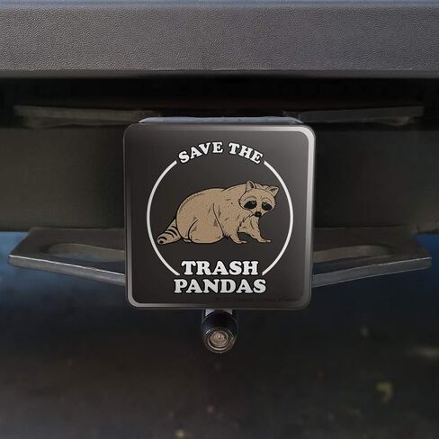 GRAPHICS & MORE Save The Trash Pandas Raccoons Funny Humor Tow Trailer Hitch Cover Plug Insert in Saudi Arabia