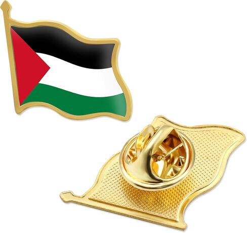 12/24/50/100 قطعة-معدن فلسطين دبابيس التلبيب العلم يلوحون شارة الفلسطينية دبابيس السائبة السفر الدولي تذكارية وطنية in Saudi Arabia