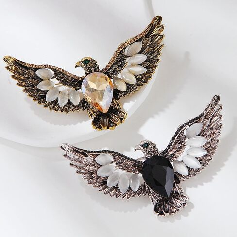 Eagle Bird Brooches Pin for Women/Men Fashion Crystal Animal Brooch Jewelry in Kuwait