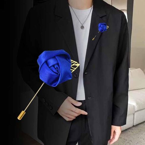 روز زهرة بروش دبابيس التلبيب للرجال الدعاوى روز بروش دبابيس القماش روز زهرة مع الذهب ورقة بروش دعوى التلبيب دبابيس للرجال بروش روز دبابيس ودبابيس in Kuwait