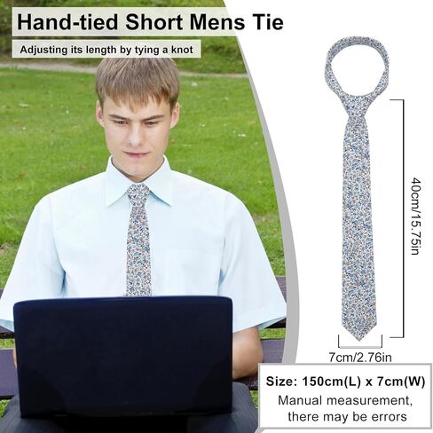 Mens Ties, Sage Green/Dusty Blue/Pink Floral Ties for Men, 2.76" Skinny Cotton Flower Necktie for Wedding/Groom in Saudi Arabia