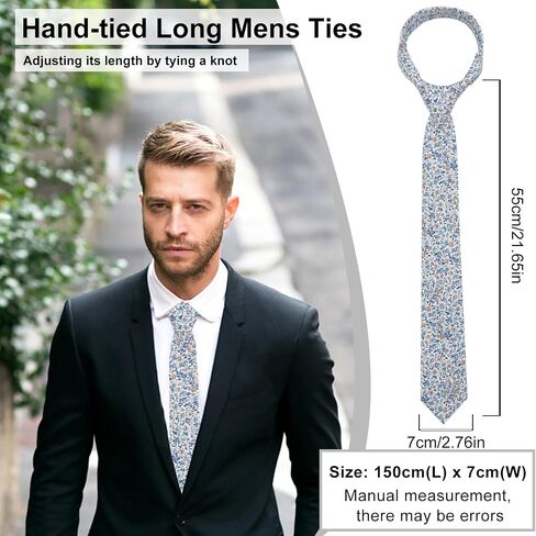 Mens Ties, Sage Green/Dusty Blue/Pink Floral Ties for Men, 2.76" Skinny Cotton Flower Necktie for Wedding/Groom in Saudi Arabia