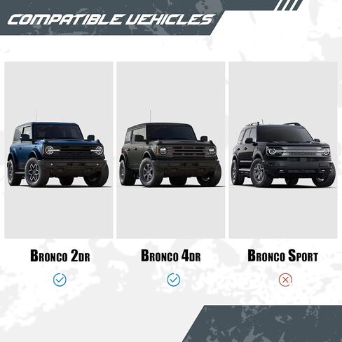 دعامة تثبيت الزجاج الأمامي العلوي + الجانبي لسيارة Ford Bronco 2021 2022 2023 شريط إضاءة كامل الحجم مصابيح القيادة in Kuwait