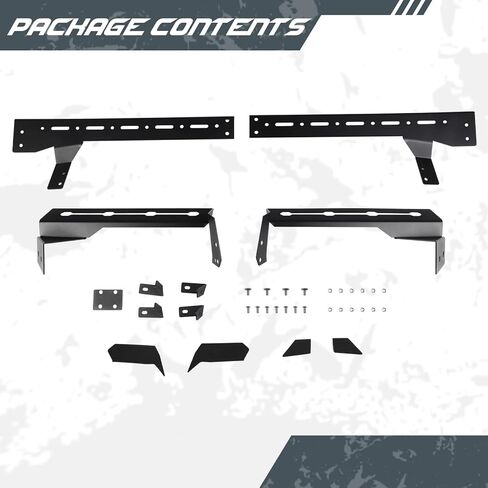 دعامة تثبيت الزجاج الأمامي العلوي + الجانبي لسيارة Ford Bronco 2021 2022 2023 شريط إضاءة كامل الحجم مصابيح القيادة in Kuwait