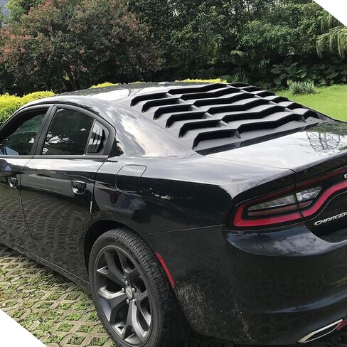 3pcs Rear & Side Window Louvers for 2011-2023 Dodge Charger SXT/GT/RT/RT Scat Pack/Scat Pack Widebody/SRT Hellcat Widebody, Matte Black ABS All Weather Windshield Sun Shade Cover in Saudi Arabia