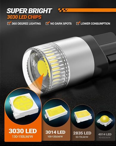 SEALIGHT 194 T10 LED Light Bulb 6000K White, 1000% Brightness W5W 168 2825 Car Interior Light Bulb Replacement for License Plate Light, Dome Light, Map Light, Courtesy Light, Pack of 2 in Saudi Arabia