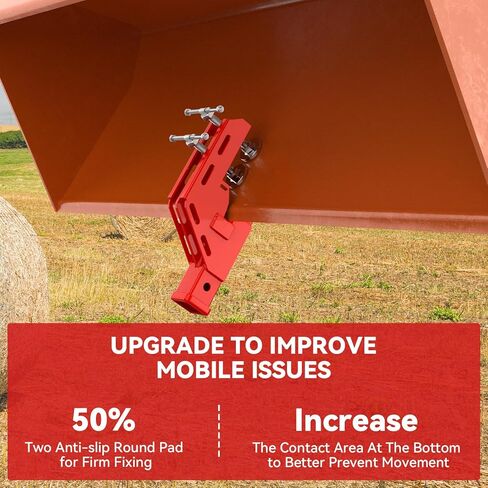 2024 مشبك جديد مطور على جهاز استقبال وصلة الجر مع وسادة مستديرة مزدوجة غير قابلة للانزلاق، مشبك على وصلة المقطورة 2 بوصة محول استقبال مثبت على الكرة، مرفق وصلة وصلة مقطورة دلو أحمر in Kuwait