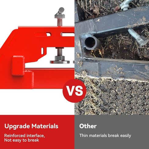 2024 مشبك جديد مطور على جهاز استقبال وصلة الجر مع وسادة مستديرة مزدوجة غير قابلة للانزلاق، مشبك على وصلة المقطورة 2 بوصة محول استقبال مثبت على الكرة، مرفق وصلة وصلة مقطورة دلو أحمر in Kuwait