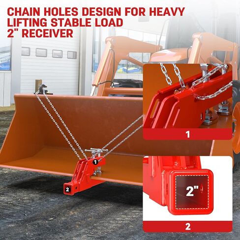 2024 مشبك جديد مطور على جهاز استقبال وصلة الجر مع وسادة مستديرة مزدوجة غير قابلة للانزلاق، مشبك على وصلة المقطورة 2 بوصة محول استقبال مثبت على الكرة، مرفق وصلة وصلة مقطورة دلو أحمر in Kuwait