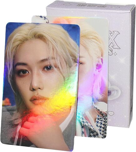 FELIX Photocards Stray Kids Felix Photocards 50Pcs Stray Kids Felix ATE Album Photocards Felix Laser Lomo Cards Felix Merch Holo Effect Cards in Saudi Arabia