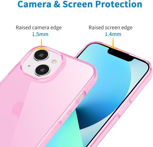 JJGoo for iPhone 13 Case Clear, Transparent Soft Shockproof Protective Slim Thin Phone Bumper Phone Cases for iPhone 13 in Kuwait