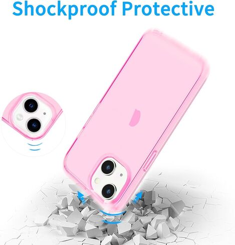 JJGoo for iPhone 13 Case Clear, Transparent Soft Shockproof Protective Slim Thin Phone Bumper Phone Cases for iPhone 13 in Kuwait
