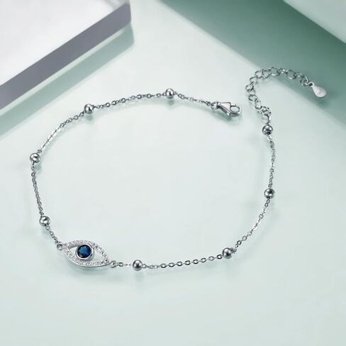 Rnivida 925 Sterling Silver Anklet for Women, Dainty Silver Ankle Bracelet for Women in Kuwait