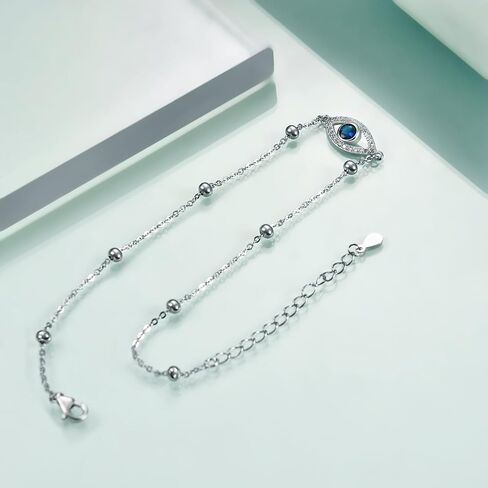 Rnivida 925 Sterling Silver Anklet for Women, Dainty Silver Ankle Bracelet for Women in Kuwait
