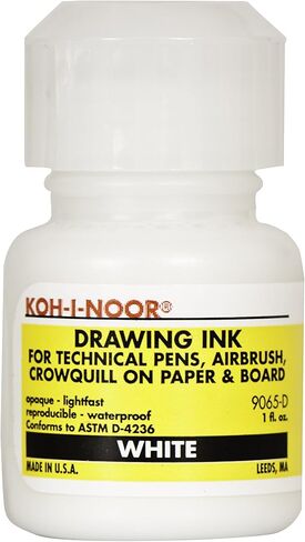 Koh-I-Noor Translucent Mix Media Pigment-Based Drawing Ink, 0.75 Oz. Bottle, Grey (9065F.GRE) in Saudi Arabia