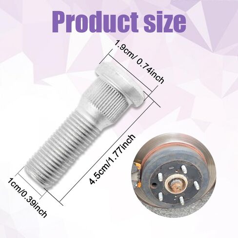 5 قطع ترصيع للعجلات، M12×1.5 ترصيع عجلة السيارة، استبدال ترصيع الإطارات الفولاذية OEM9094202037،9094202067، ملحقات السيارة الأساسية، مسامير العروة، محاور العجلات الآمنة مناسبة لتويوتا تشيفي ولكزس سليل بونتياك in Saudi Arabia