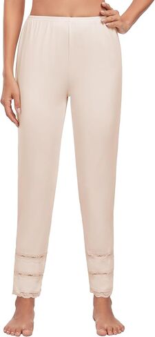 MANCYFIT Long Pettipants for Women Bottoms Culotte Bloomers Lace Snip-it Pantaloons in Saudi Arabia