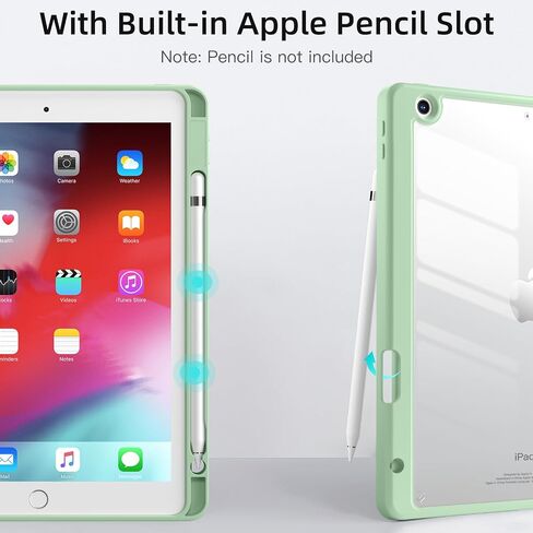 حافظة Wenlaty متوافقة مع حافظة iPad 9th/8th/7th Generation (2021/2020/2019)، حماية كاملة للجسم مع حامل أقلام، حافظة شفافة مصممة لجهاز iPad 10.2 بوصة، غطاء للنوم/الاستيقاظ التلقائي، ضوء النجوم in Kuwait